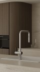 Deante Momi Virtuves jaucējkrāns ar izvelkamu snīpi, Brushed Steel 7