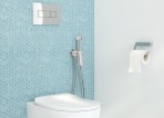 Deante Peonia Tualetes poda komplekts, iebūvējams, Chrome/White 2