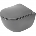Deante Peonia Tualetes pods ar vāku, bez apmales, Anthracite, Titanium 3