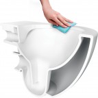 Deante Peonia Tualetes pods ar vāku, bez apmales, White 8