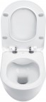Deante Peonia Tualetes pods ar vāku, bez apmales, White 5