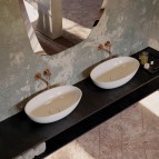 Omnires Shell M+ izlietne uz virsmas 60x35 cm, Gloss white 5