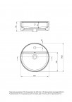 Deante Round Keramikas izlietne, ⌀420 x 420 x 120, White 3