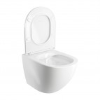 Omnires Ottawa Rimless tualetes pods ar SC vāku, Balts 3