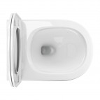 Omnires Ottawa Rimless tualetes pods ar SC vāku, Balts 4