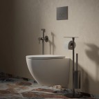 Omnires Ottawa Rimless tualetes pods ar SC vāku, Balts 6