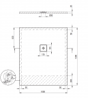 Deante Silia dušas paliktnis 120x100 cm, Balts  4