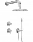 Deante Silia dušas sistēma ar dušas galvu, Brushed Steel