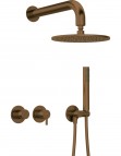 Deante Silia dušas sistēma ar horizontālu maisītāju, Brushed Bronze