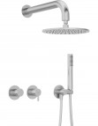 Deante Silia dušas sistēma ar horizontālu maisītāju, Brushed Steel