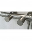 Deante Silia Hexa dušas sistēma ar rokas dušu, Brushed Steel 4