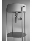Deante Silia Stāvoša vannas istabas konsole, Brushed Steel 3