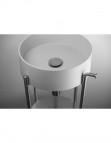 Deante Silia Stāvoša vannas istabas konsole, Brushed Steel 2