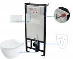 Deante Silia Tualetes poda komplekts, iebūvējams, White/ Bianco