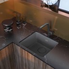 Deante Silia Virtuves jaucējkrāns ar izvelkamu snīpi, Titanium 6