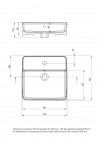 Deante Square Keramikas izlietne, 420 x 420 x 120, White 3