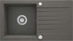 Deante Zorba Granīta izlietne, 1 bļoda, Anthracite Metallic