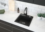 Deante Zorba Granīta izlietne, 1 bļoda, Anthracite Metallic 4