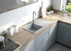 Deante Zorba Granīta izlietne, 1 bļoda, Metallic Grey 4