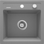 Deante Zorba Granīta izlietne, 1 bļoda, Metallic Grey