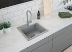 Deante Zorba Granīta izlietne, 1 bļoda, Metallic Grey 5