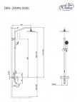 DENVER dušas sistēma ar izteci vannai 2
