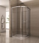 Salia SALR pusapaļš dušas stūris 80x80 cm, Chrome/Clear glass