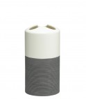 DOPPIO Подставка для зубных щеток, фарфор, серый