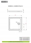 Doros C душевой поддон 90x90 см 2