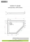 Doros PT E душевой поддон, левый 100x80 см 2