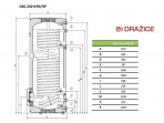 Dražice solārais ātrsildītājs siltumsūkņiem OKC 250 l NTR/HP 2