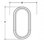 Duko MONTE spogulis ar LED apgaismojumu 40x60 cm 4