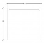 Duko SIENA spogulis ar LED apgaismojumu 60x60 cm 3