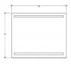 Duko MIELE spogulis ar LED apgaismojumu 60x60 cm 3