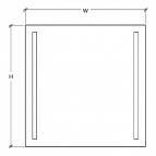 Duko LINEA spogulis ar LED apgaismojumu 60x60 cm 4