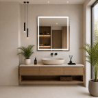 Duko SASSO spogulis ar LED apgaismojumu 60x60 cm 3