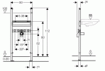 Duofix izlietnes montāžas modulis 112cm 2