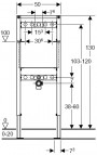 Duofix izlietnes montāžas modulis 130cm 2