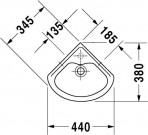 Duraplus izlietne 34.5 cm 2