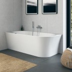 DuraSenja stūra vanna 150 x 75 cm, kreisā puse, Balta 4