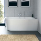 DuraSenja stūra vanna 150 x 75 cm, labā puse, Balta 5