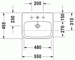 DuraStyle раковина 55x45.5  см 2