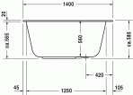 DuraStyle ванна 140x80 см 3