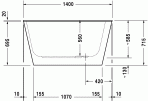 DuraStyle ванна 140x80 см 2