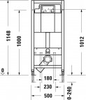 DuraSystem® Basic WC iebūvējamā sistēma ar stirpinājumiem 3