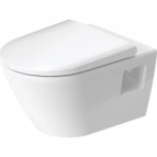 Duravit D-Neo Rimless piekaramais pods ar SC vāku 370x540 mm, Balts