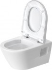 Duravit D-Neo Rimless piekaramais pods ar SC vāku 370x540 mm, Balts 2