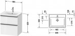 Duravit D-Neo skapītis ar izlietni 60 cm, 2A, Balts  10