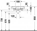 Duravit izlietne No.1 450x350 mm, balta 3