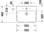Duravit izlietne No.1 550x460 mm, Balta 3